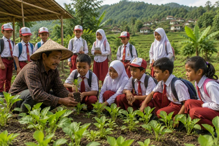 Edukasi Pertanian untuk Anak Sekolah di Gondang